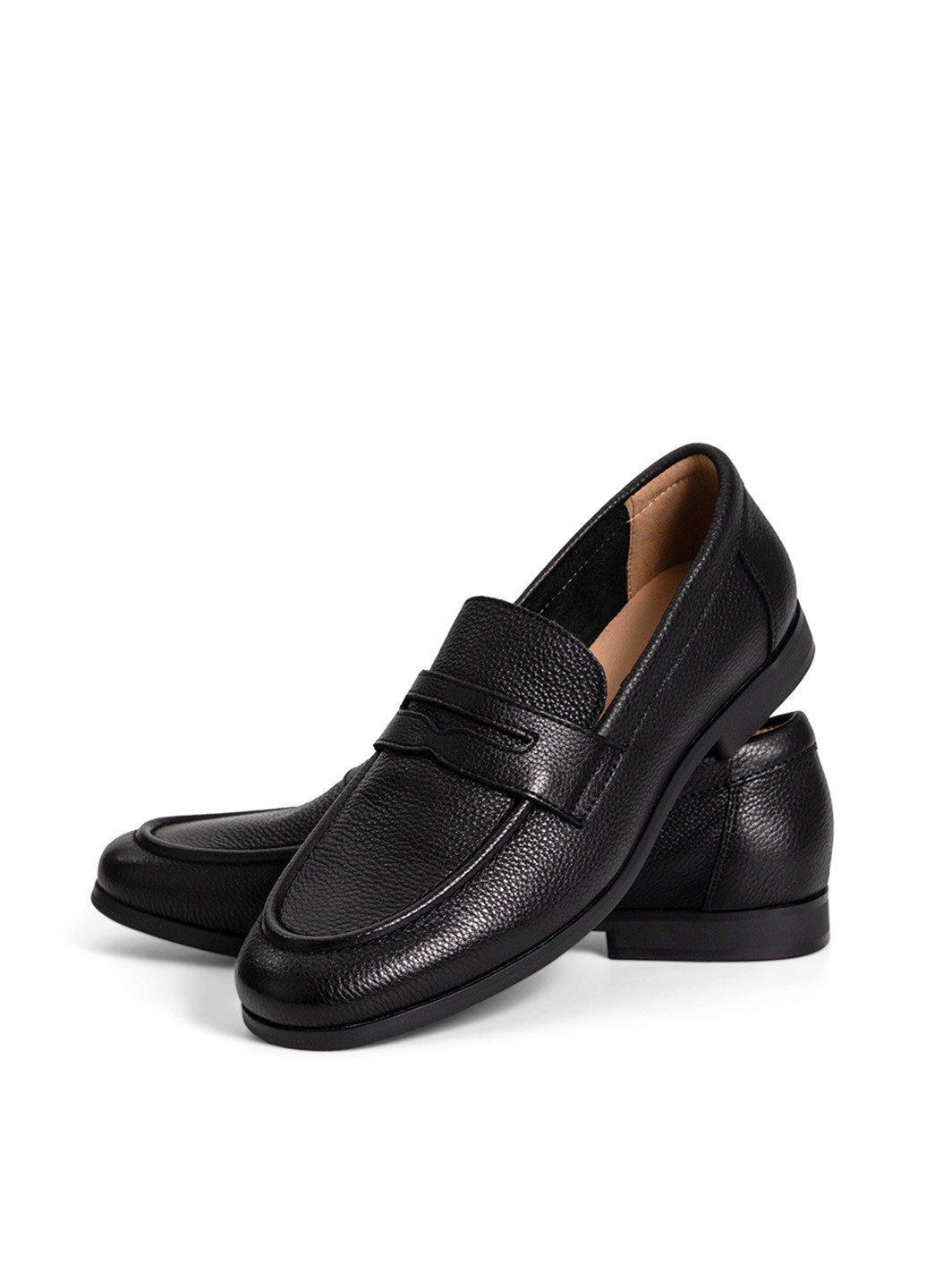 Respect Туфли лоферы черный з натуральная кожа, украина — демисезон (322315772)