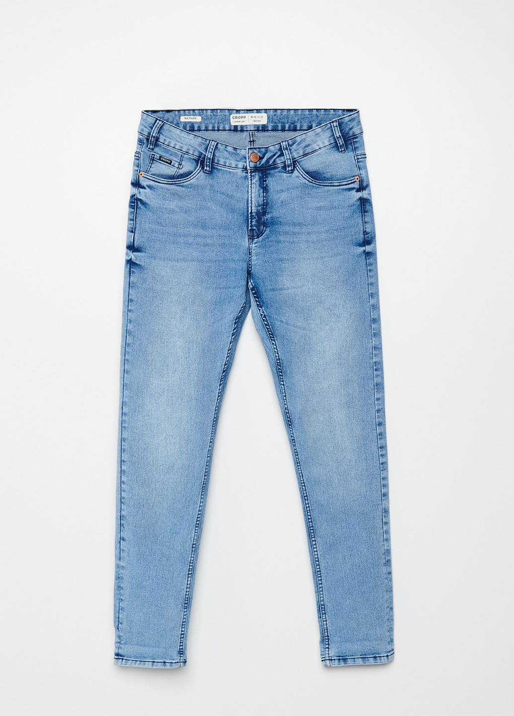 Голубые демисезонные скинни джинсы Cropp