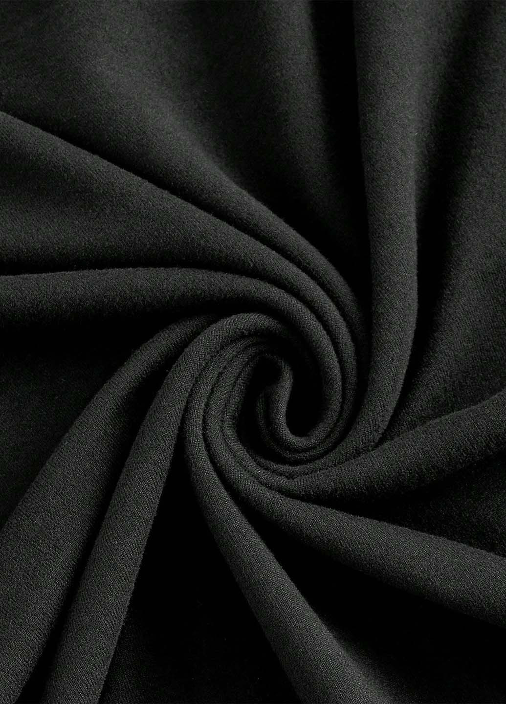 Черное коктейльное, вечернее, кэжуал платье с открытыми плечами SHEIN однотонное