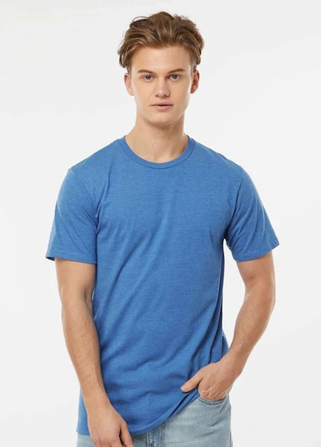 Голубая футболка Tultex
