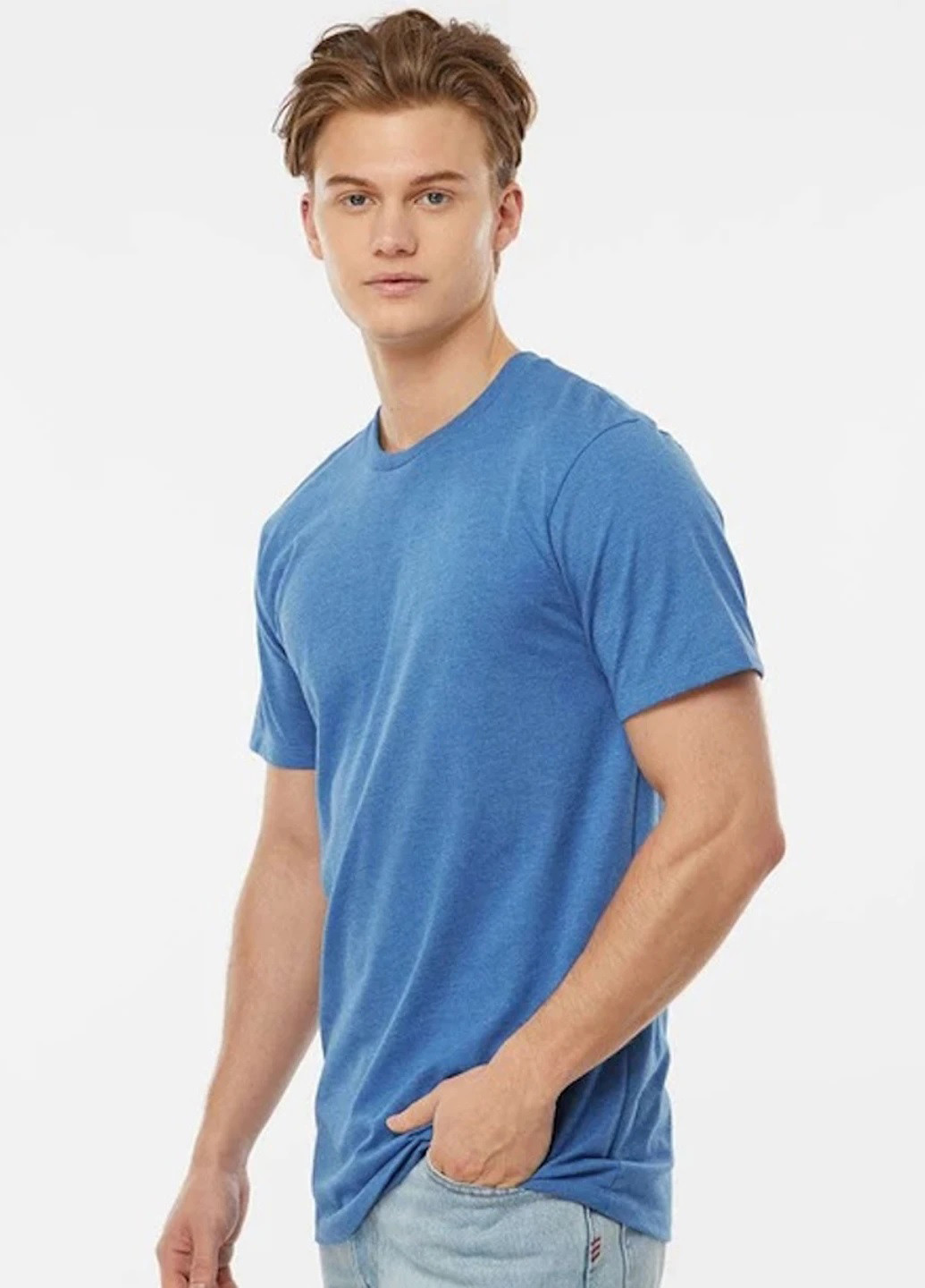 Голубая футболка Tultex