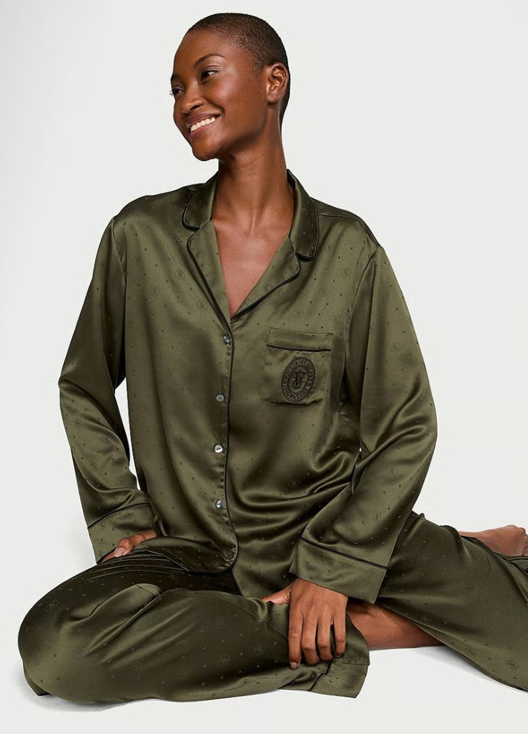 Зелена всесезон піжама (сорочка, штани) сорочка + брюки Victoria's Secret