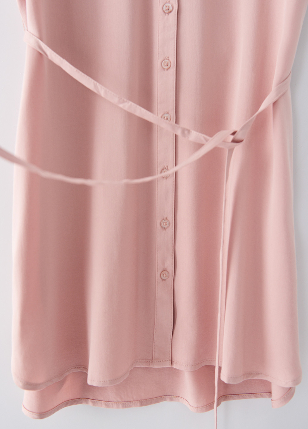 Розовое кэжуал платье рубашка Sinsay однотонное
