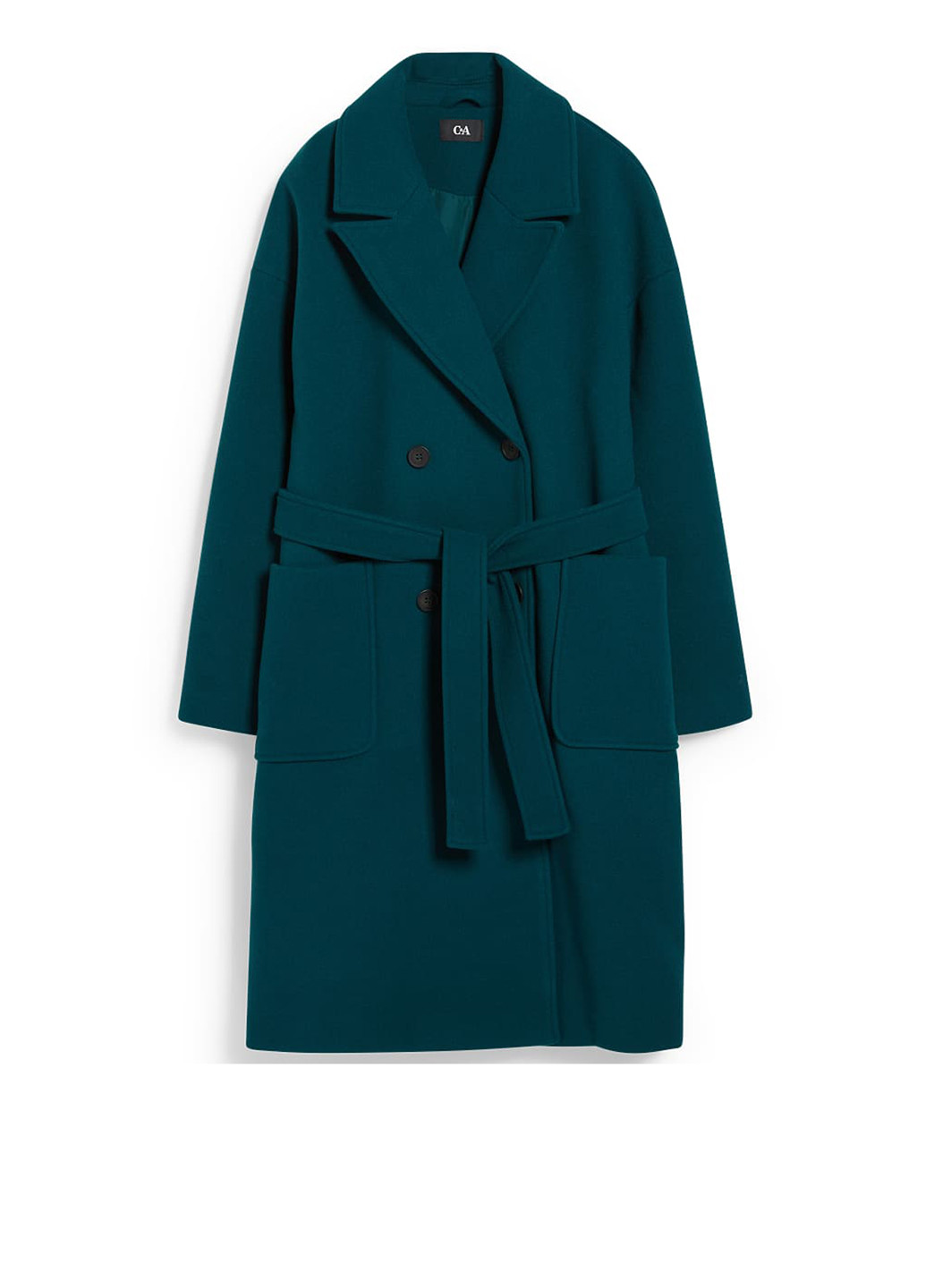 Морської хвилі демісезонне Пальто двобортне C&A