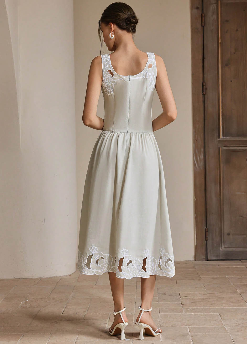 Світло-сіра кежуал сукня SHEIN однотонна