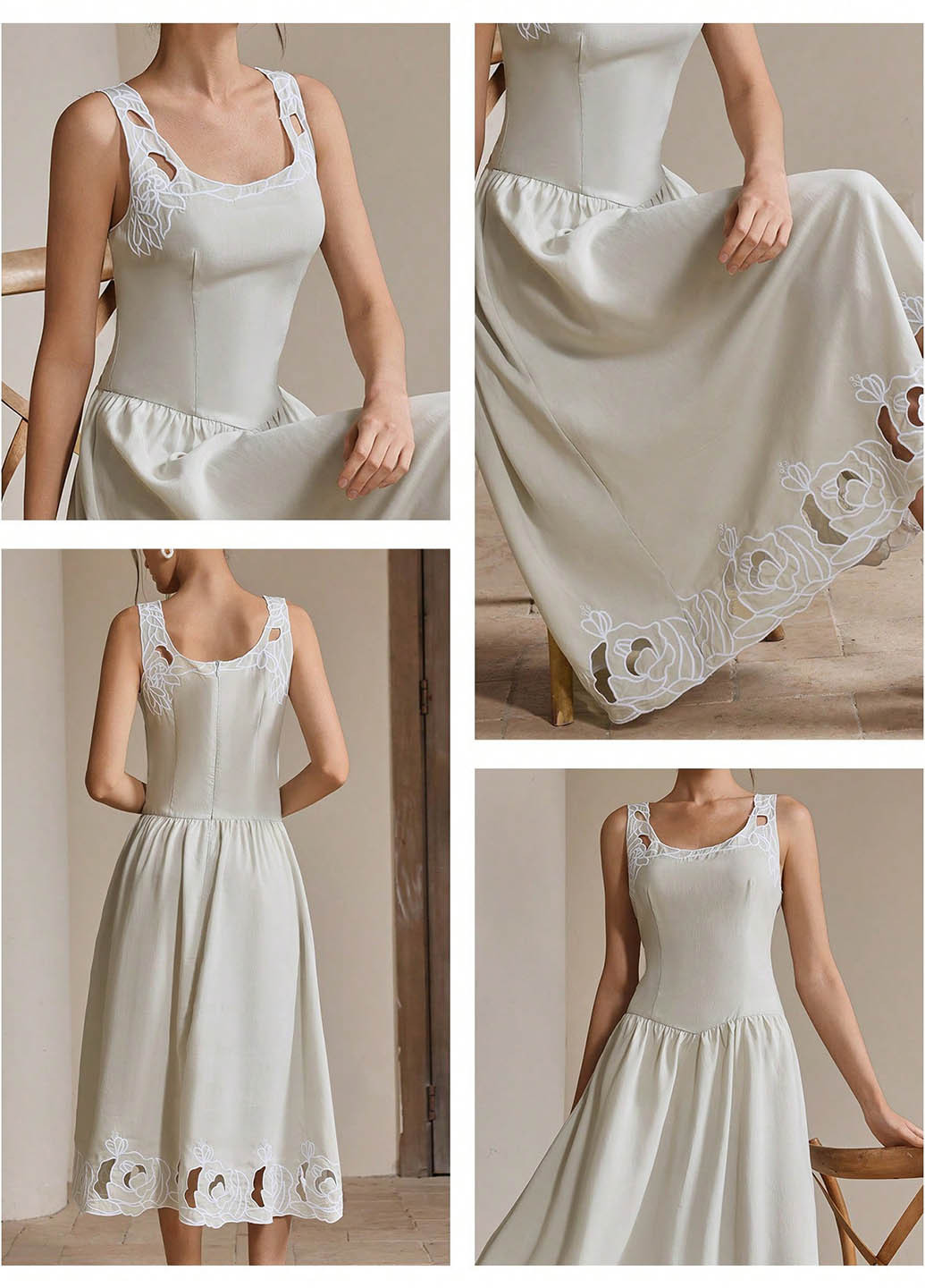 Світло-сіра кежуал сукня SHEIN однотонна