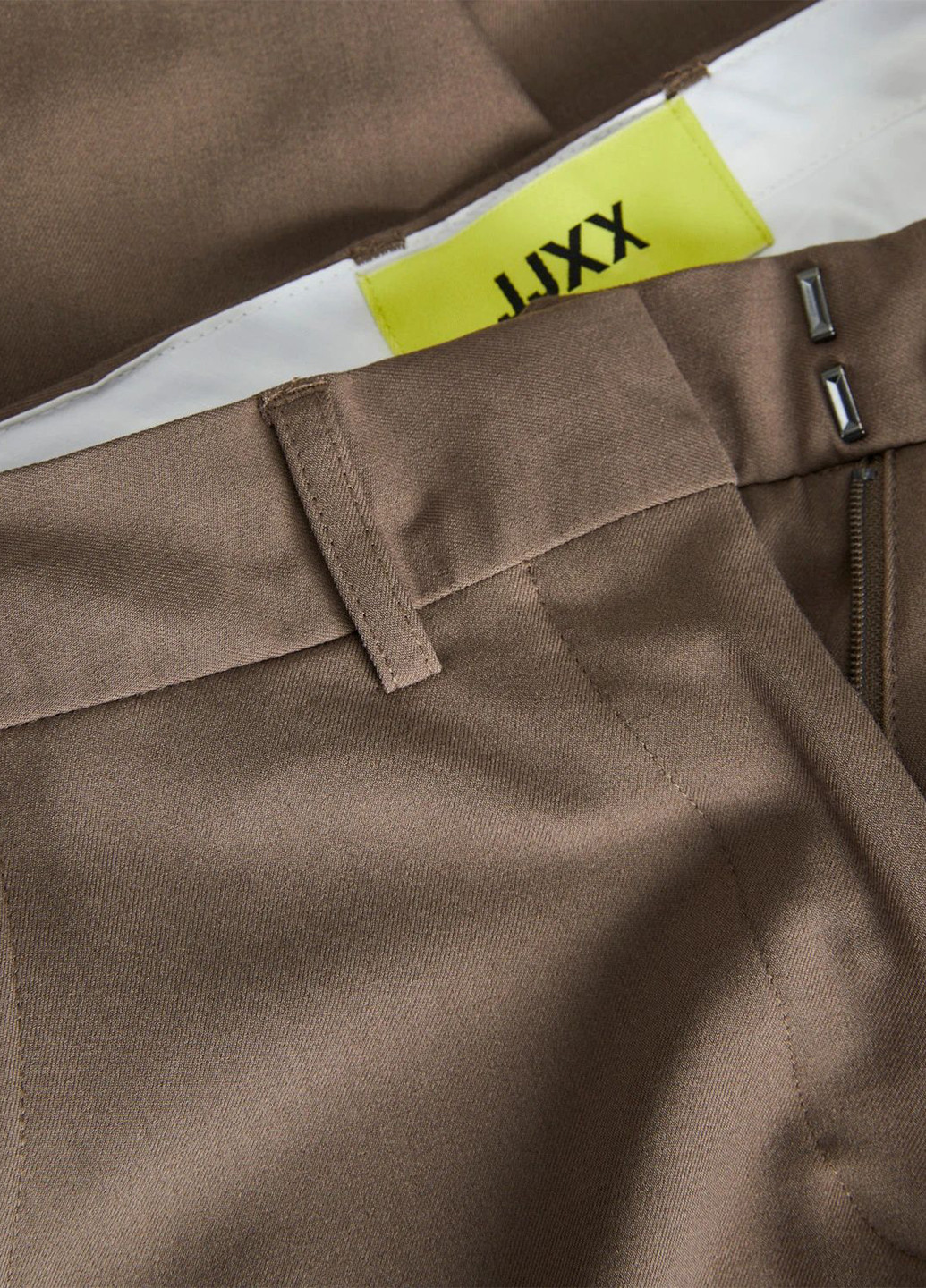 Коричневые кэжуал демисезонные прямые брюки JJXX