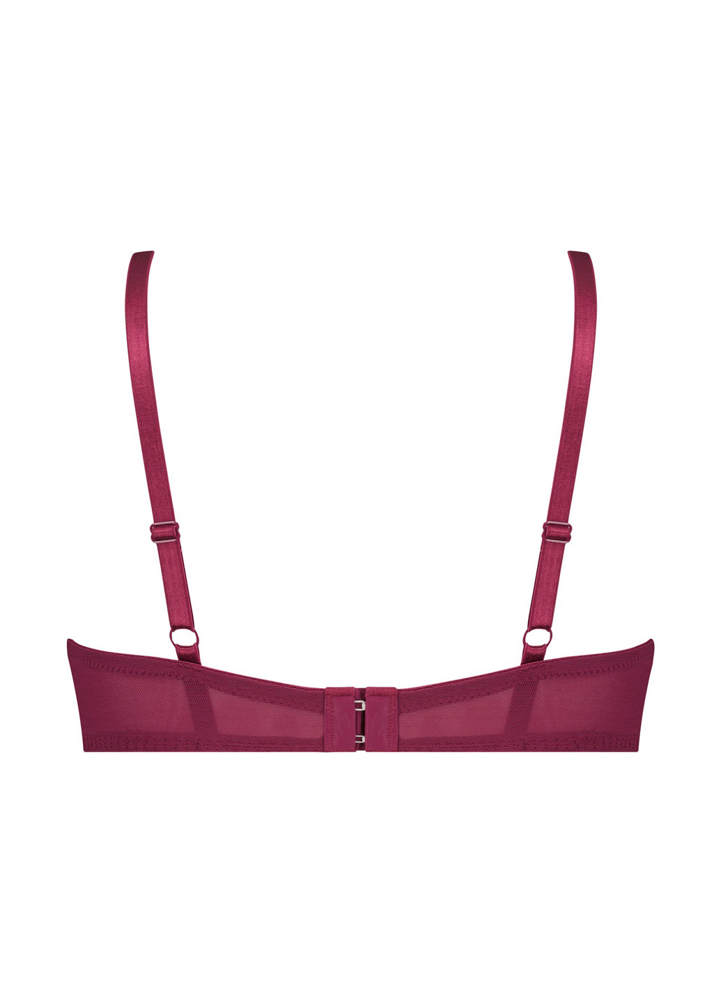 Бордовый балконет бюстгальтер Hunkemoller с косточками полиамид