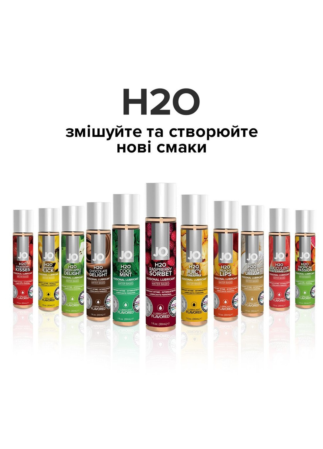 Мастило на водній основі H2O - Raspberry Sorbet (120 мл) без цукру, рослинний гліцерин System JO (255073413)
