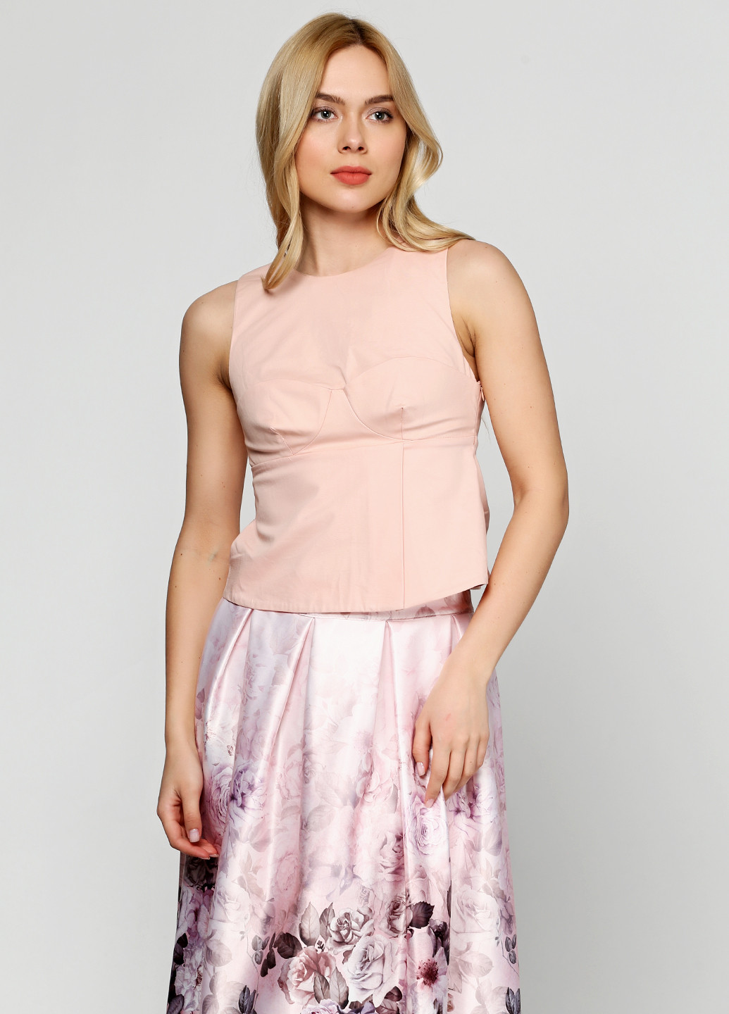 Бледно-розовая летняя блуза Zara