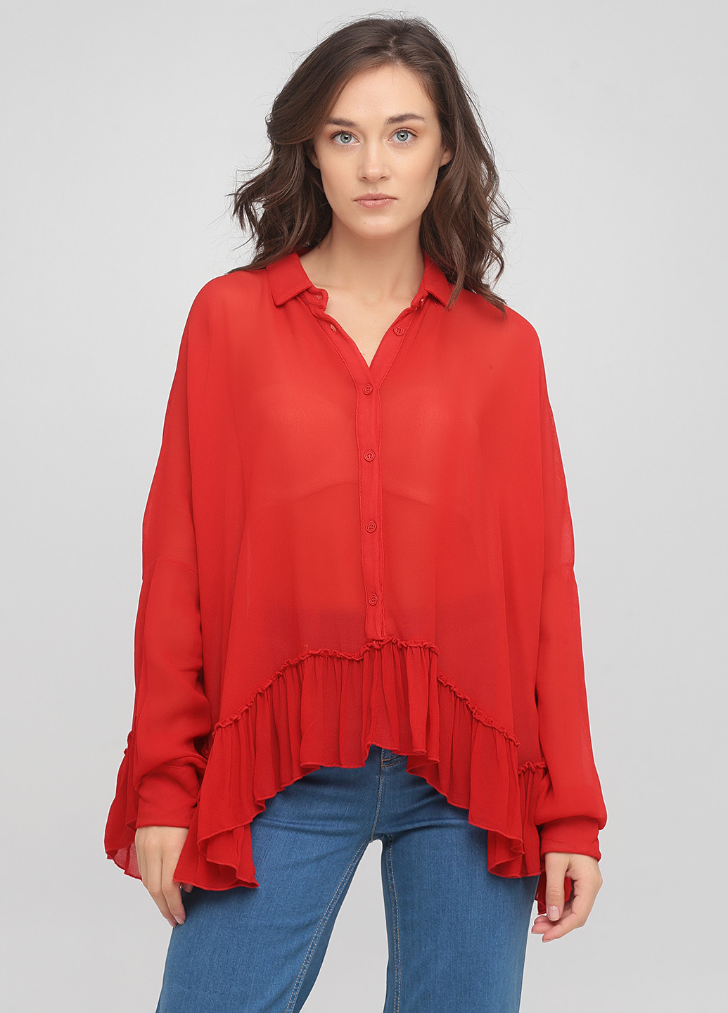 Красная демисезонная блуза Tensione IN