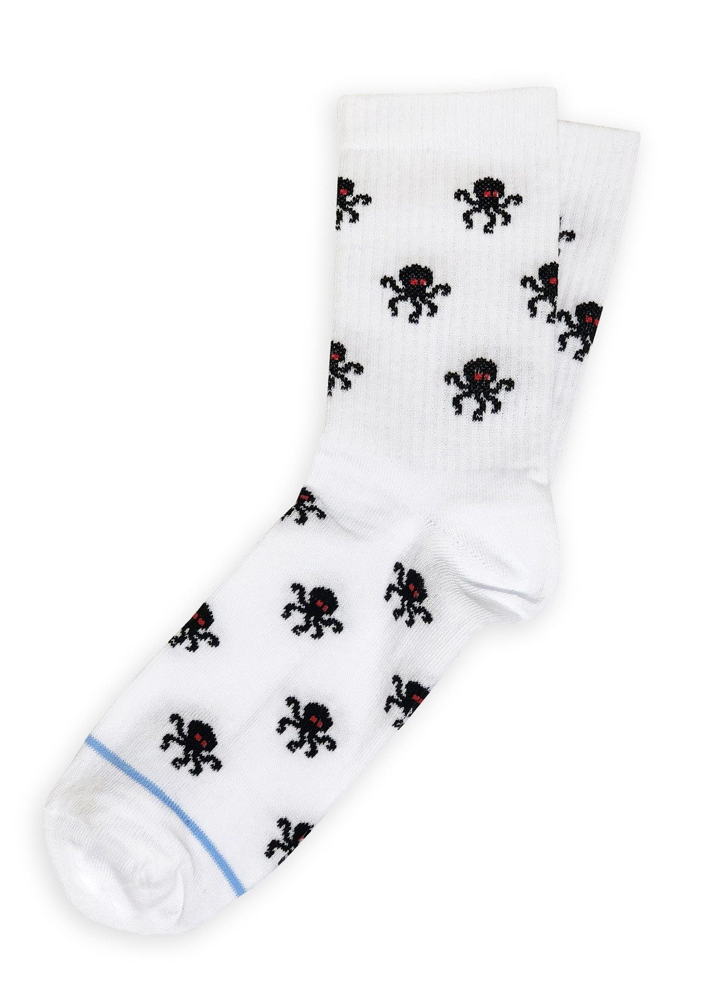 Белые носки осьминог LOMM рисунки (211926018)