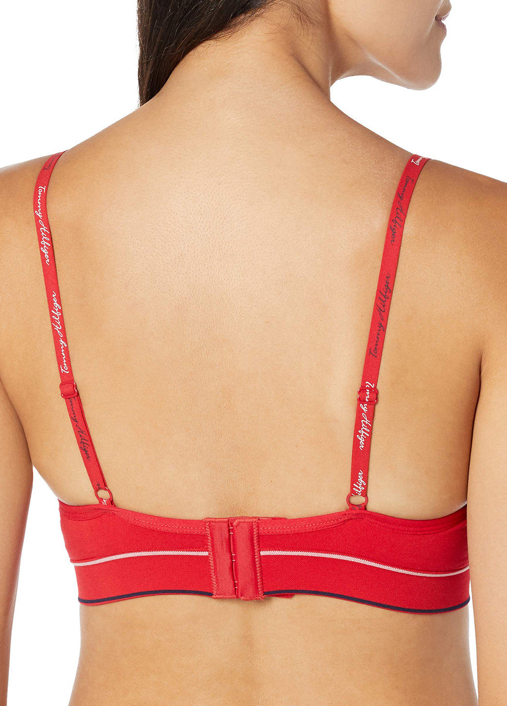 Красный бралетт бюстгальтер Tommy Hilfiger без косточек нейлон