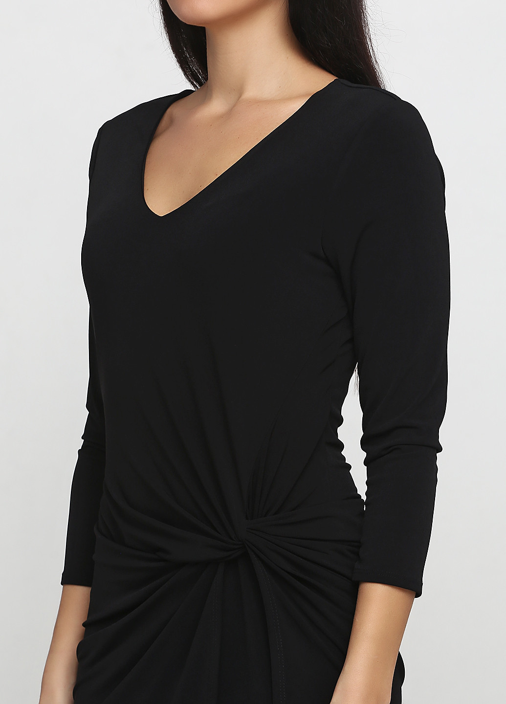 Черное кэжуал платье футляр Velvet by Graham & Spencer однотонное