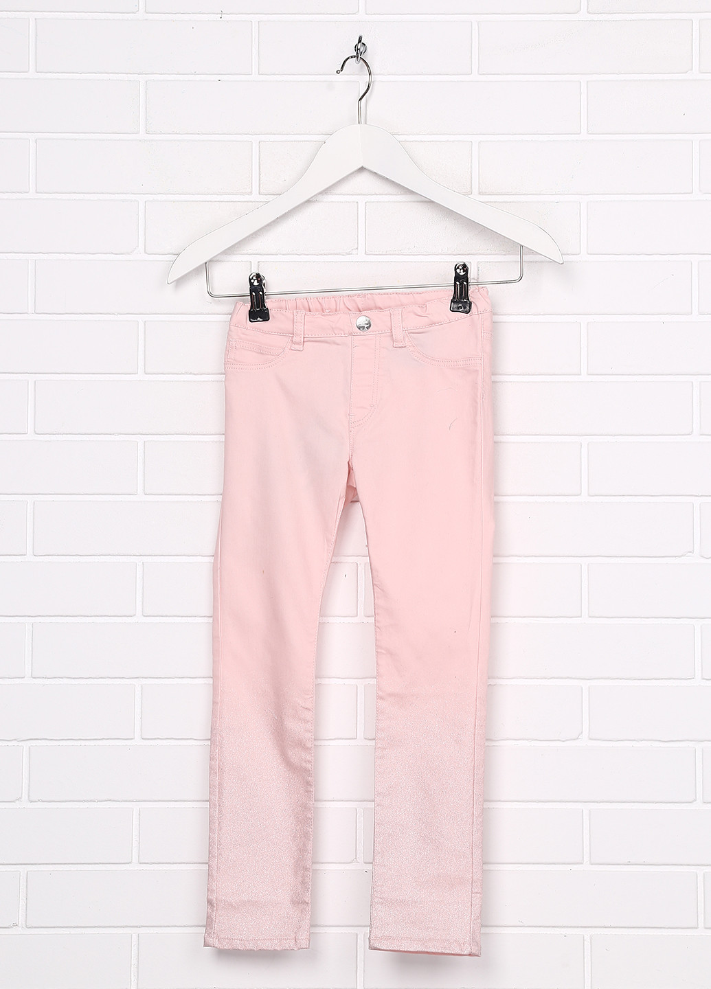 Светло-розовые летние со средней талией джинсы H&M