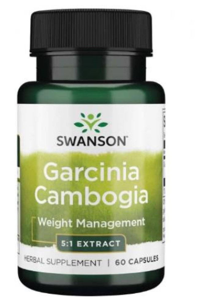 Жироспалювач Garcinia Cambogia 5:1 Extract 80 mg 60 Caps Swanson (232327047)