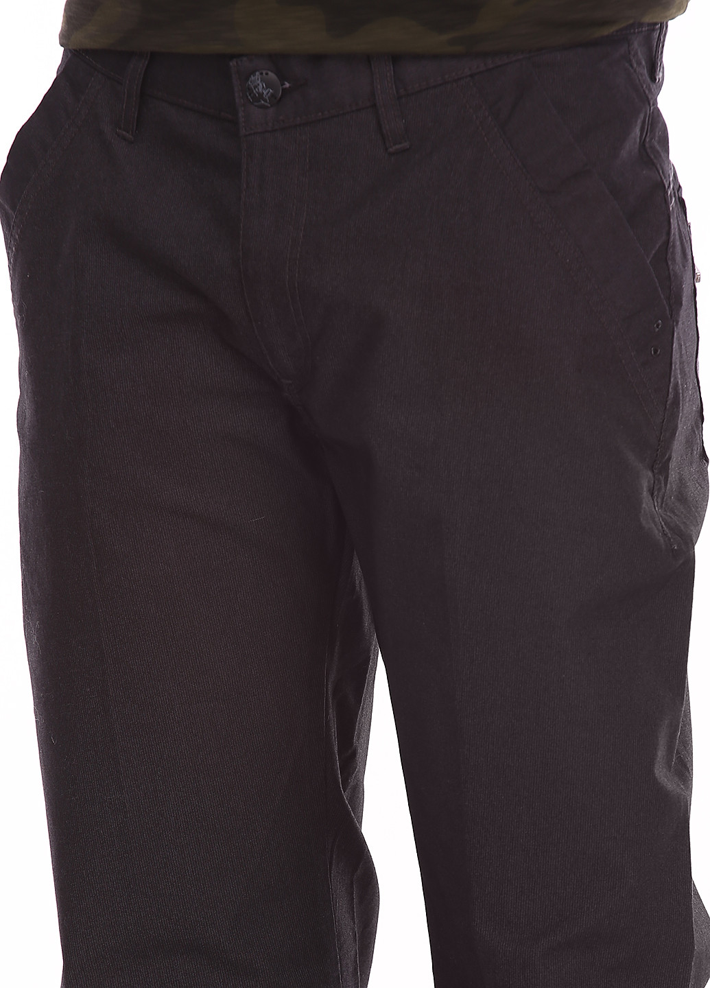 Черные кэжуал демисезонные прямые брюки Del Spiga