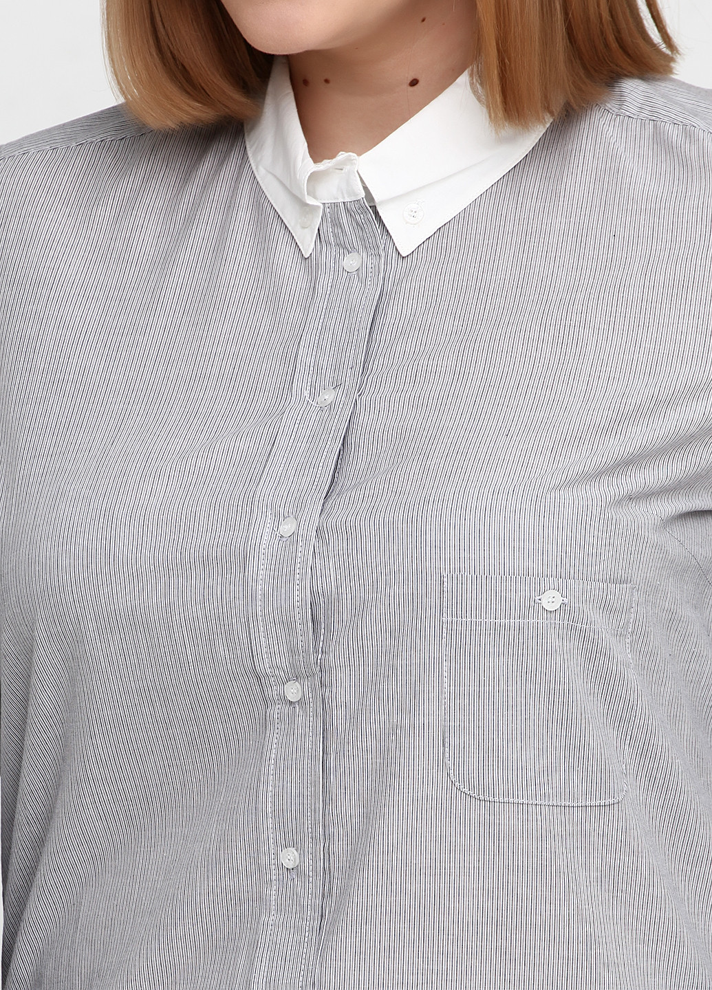 Серебряная кэжуал рубашка в полоску Kookai