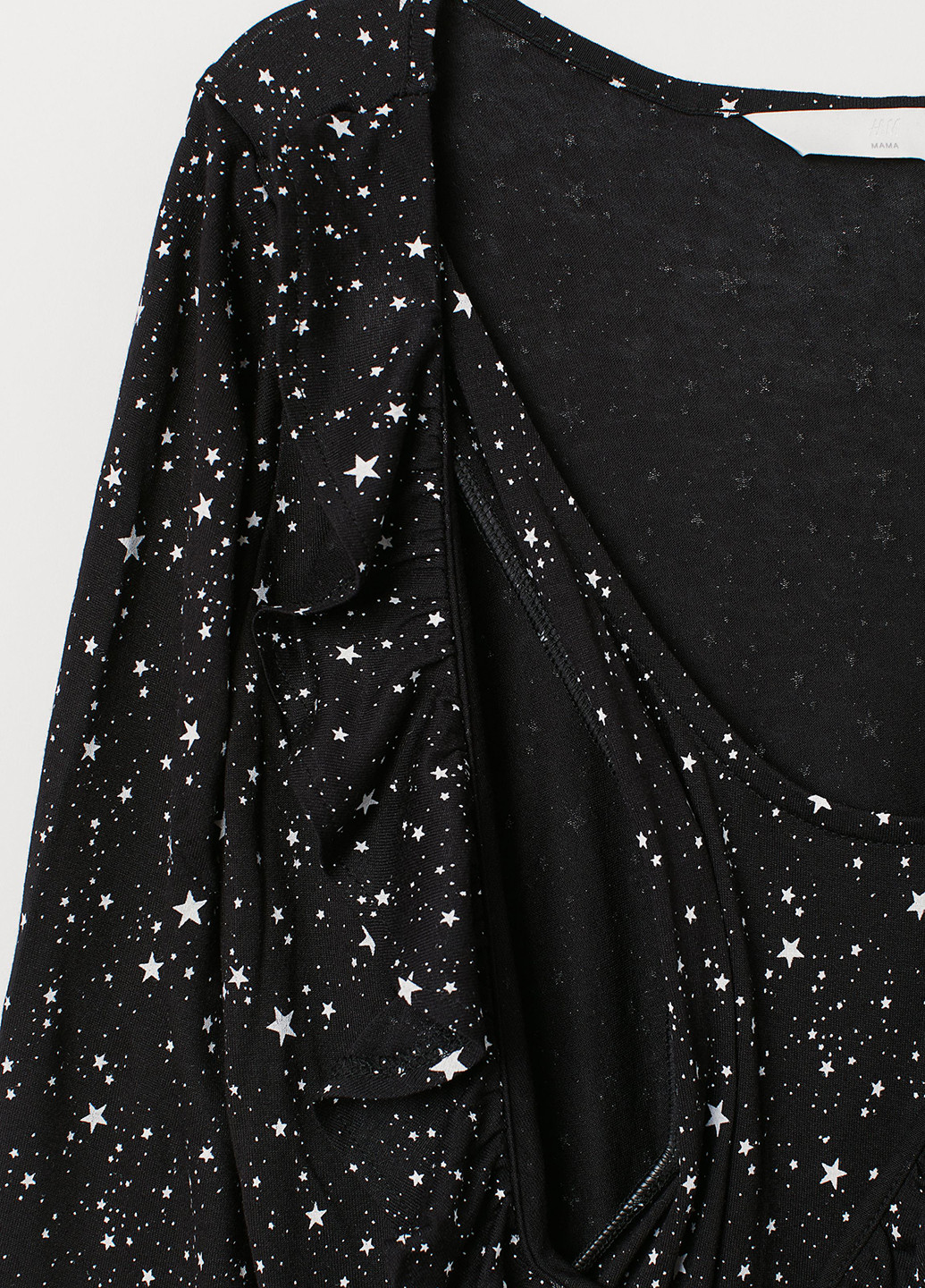 Черное кэжуал платье для кормящих мам H&M звезды