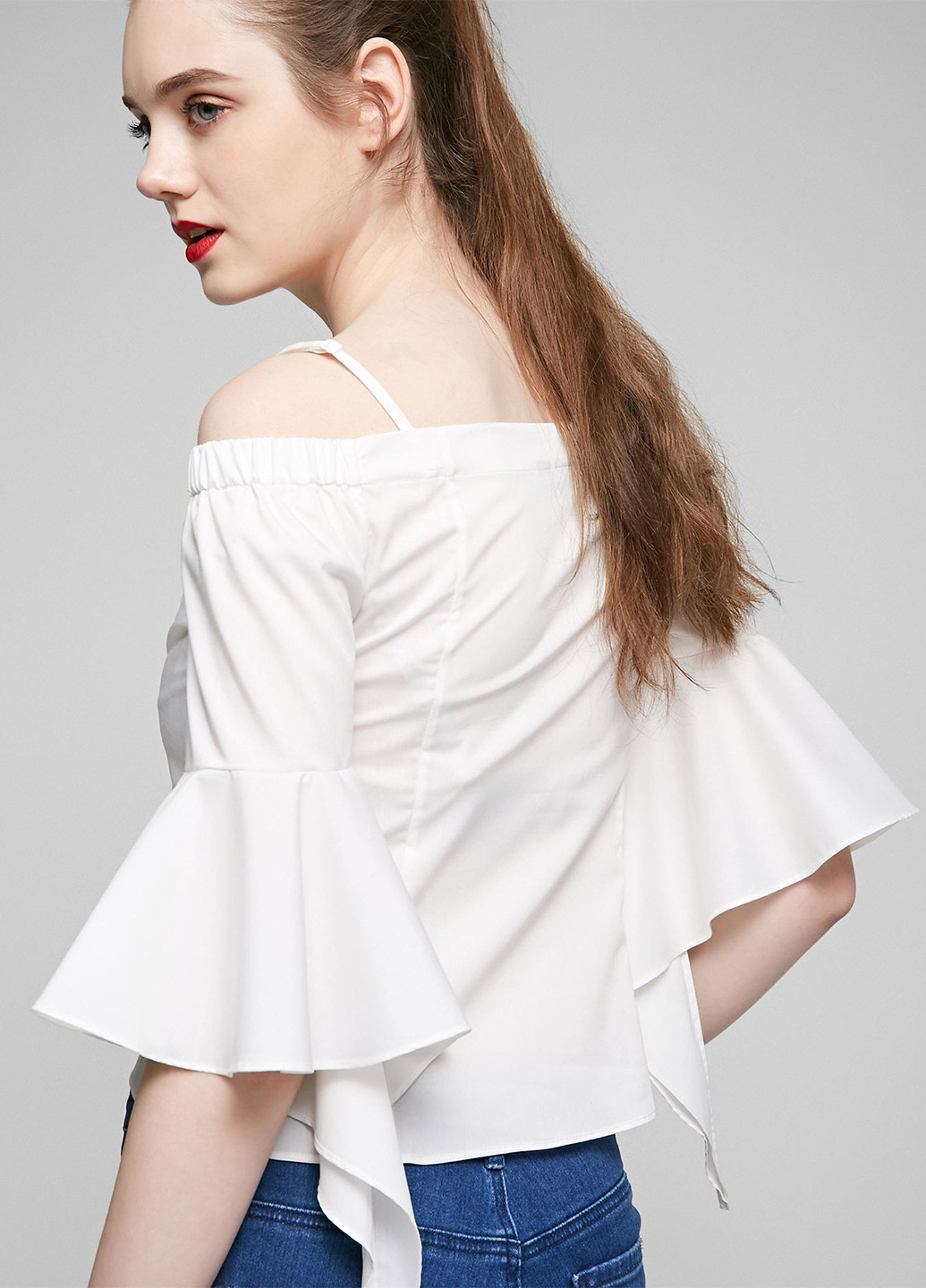 Белая летняя блуза Only