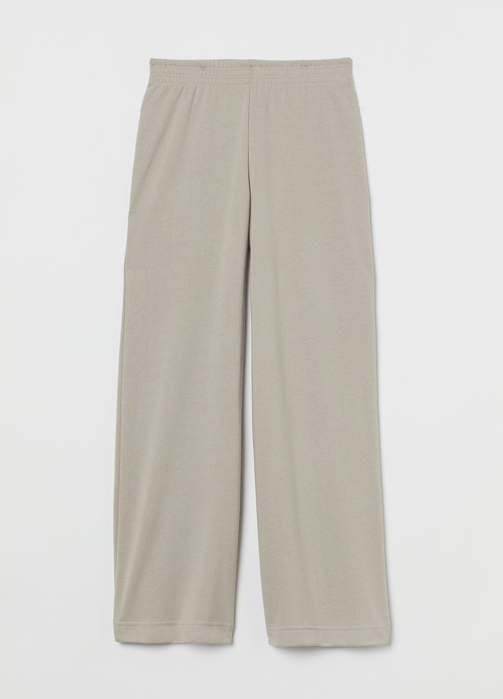 Серо-бежевые кэжуал демисезонные прямые брюки H&M