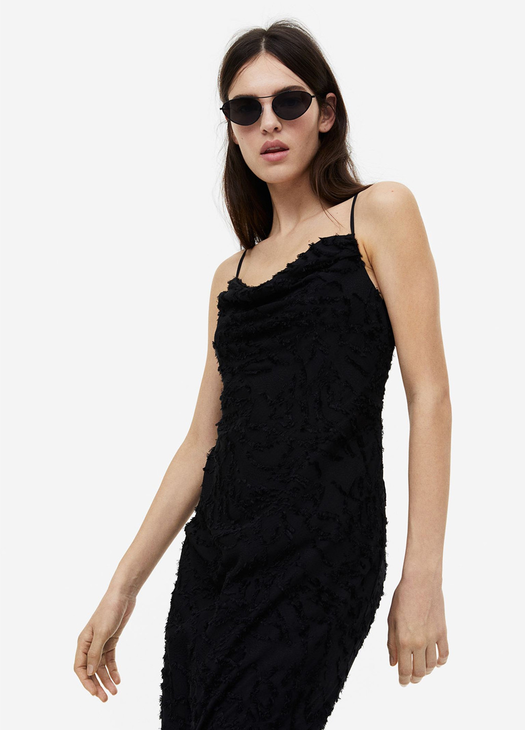 Черное кэжуал платье футляр, платье-майка H&M однотонное