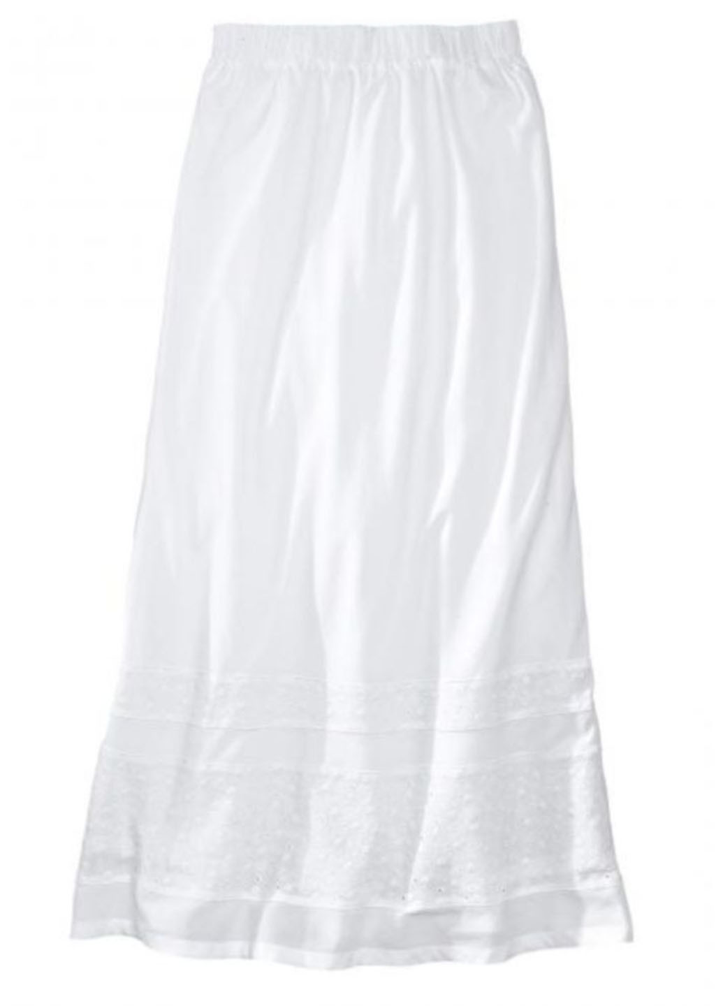 Белая кэжуал однотонная юбка Eddie Bauer