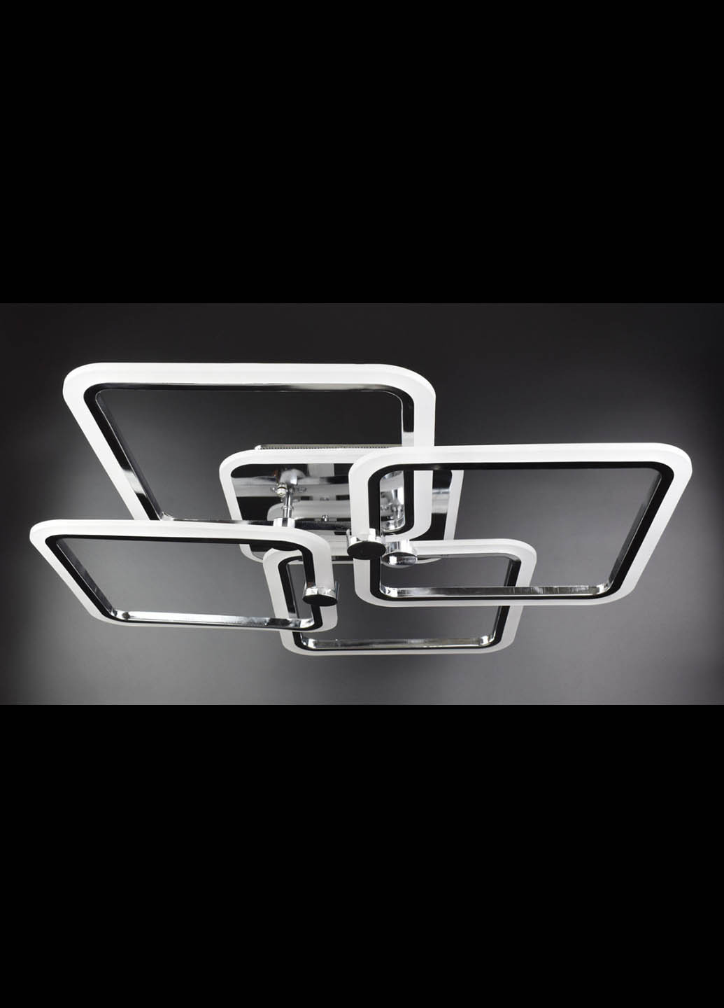 Люстра стельова LED з пультом A2503 / 4L-RGB-ch Хром 11х64х64 см. Handmade (234537718)