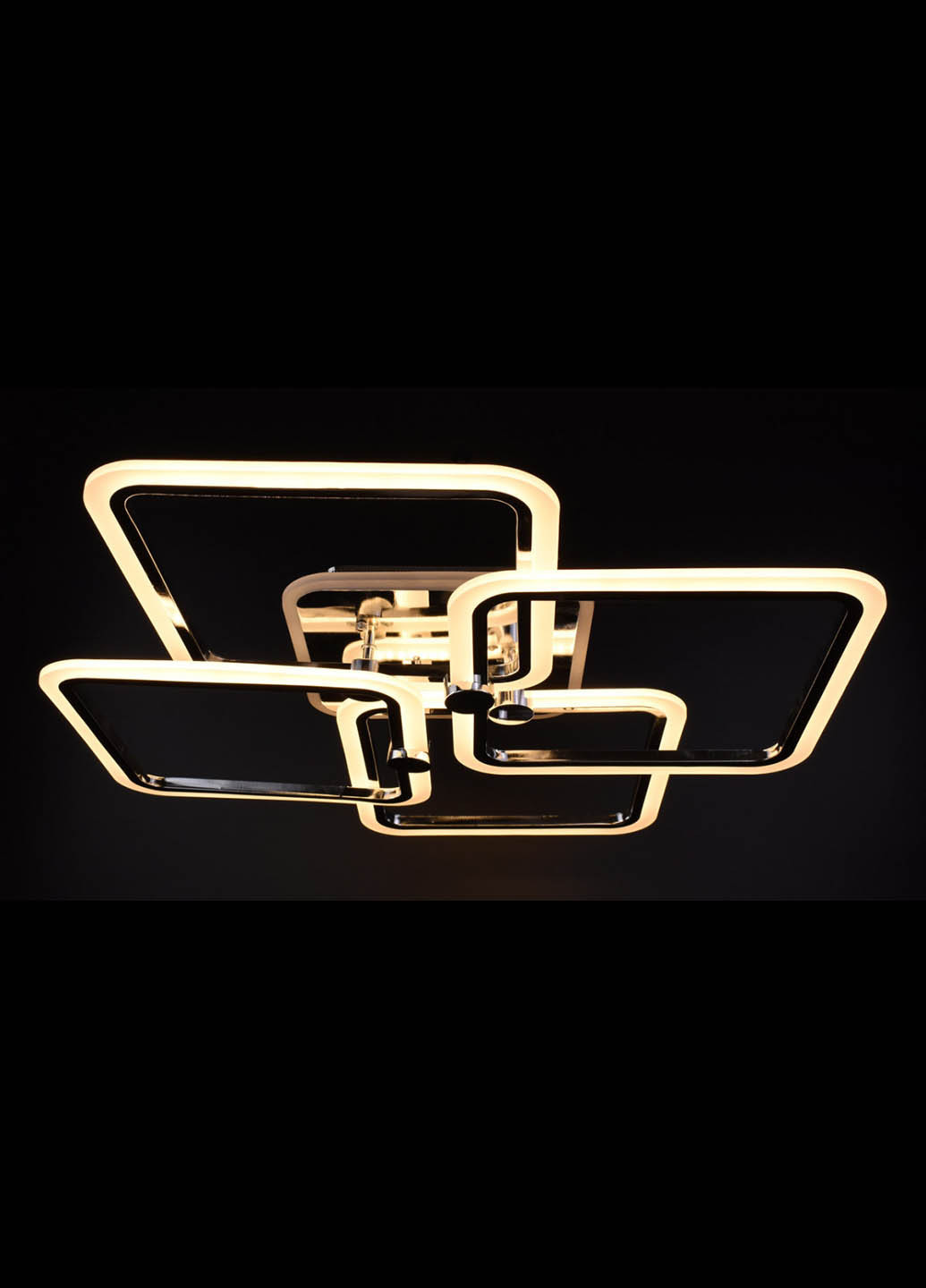 Люстра стельова LED з пультом A2503 / 4L-RGB-ch Хром 11х64х64 см. Handmade (234537718)