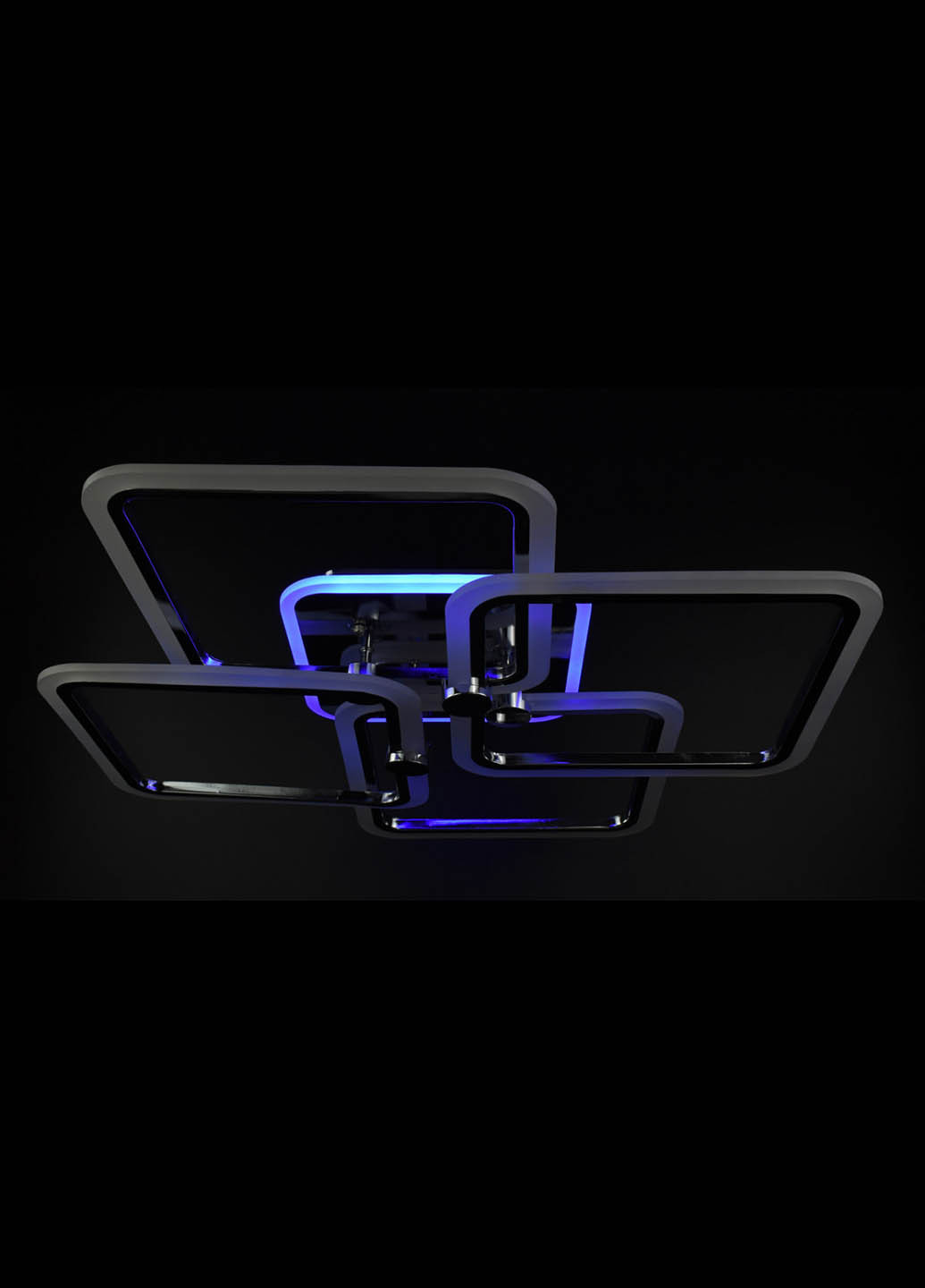 Люстра стельова LED з пультом A2503 / 4L-RGB-ch Хром 11х64х64 см. Handmade (234537718)