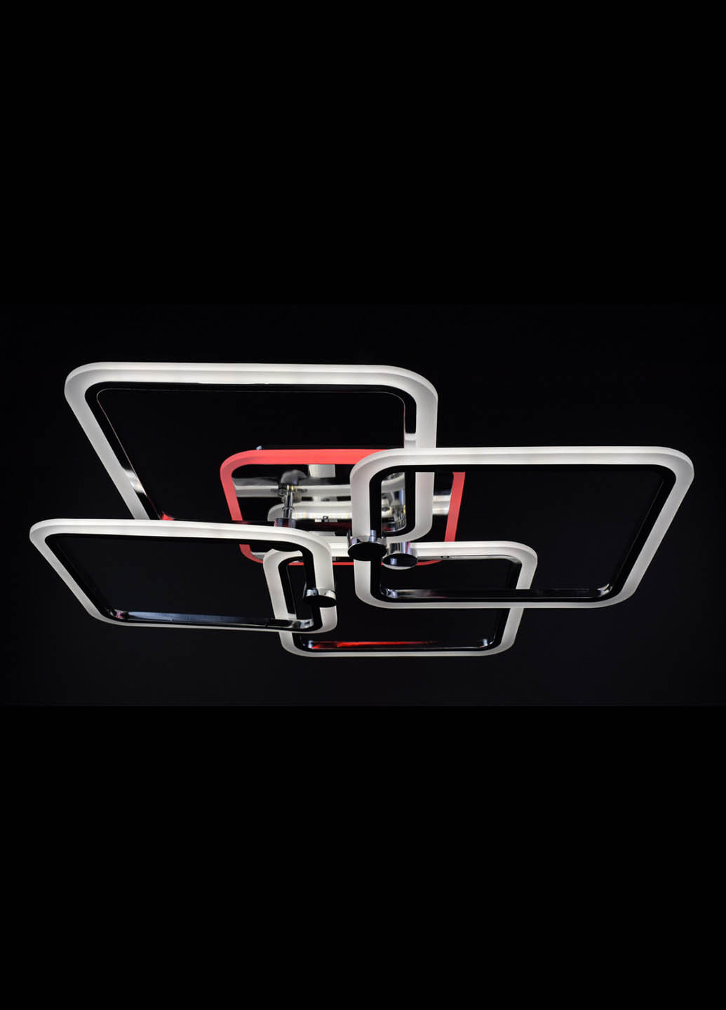 Люстра стельова LED з пультом A2503 / 4L-RGB-ch Хром 11х64х64 см. Handmade (234537718)