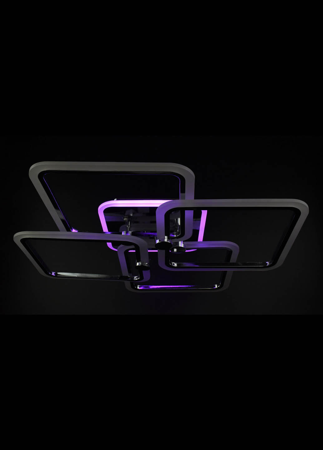 Люстра стельова LED з пультом A2503 / 4L-RGB-ch Хром 11х64х64 см. Handmade (234537718)
