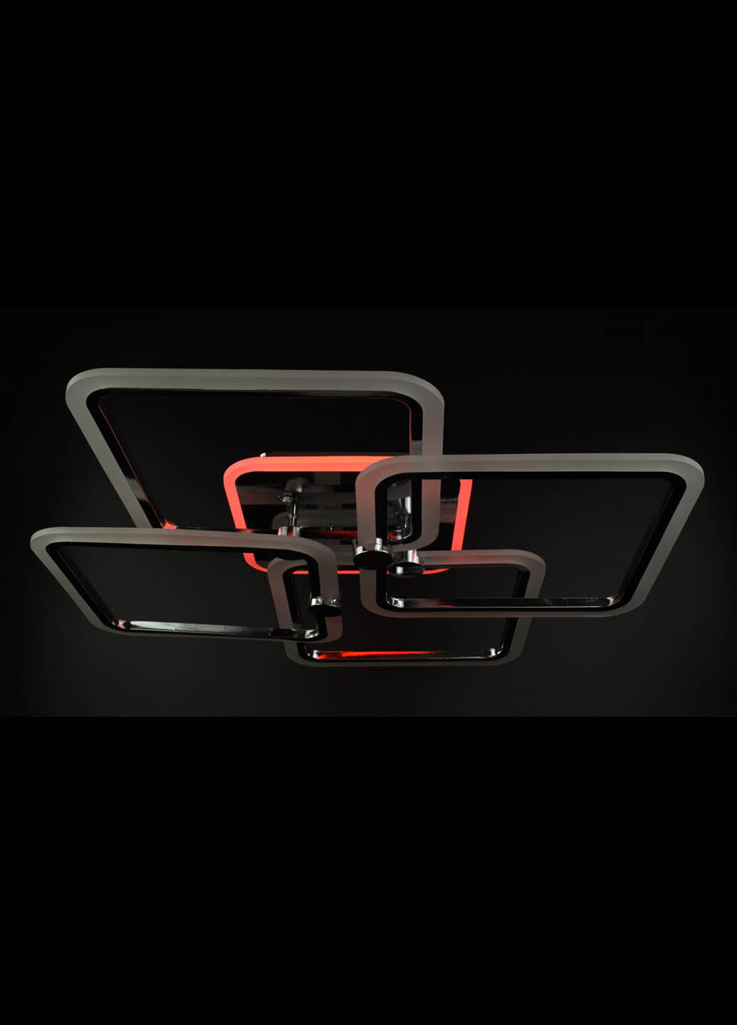 Люстра стельова LED з пультом A2503 / 4L-RGB-ch Хром 11х64х64 см. Handmade (234537718)