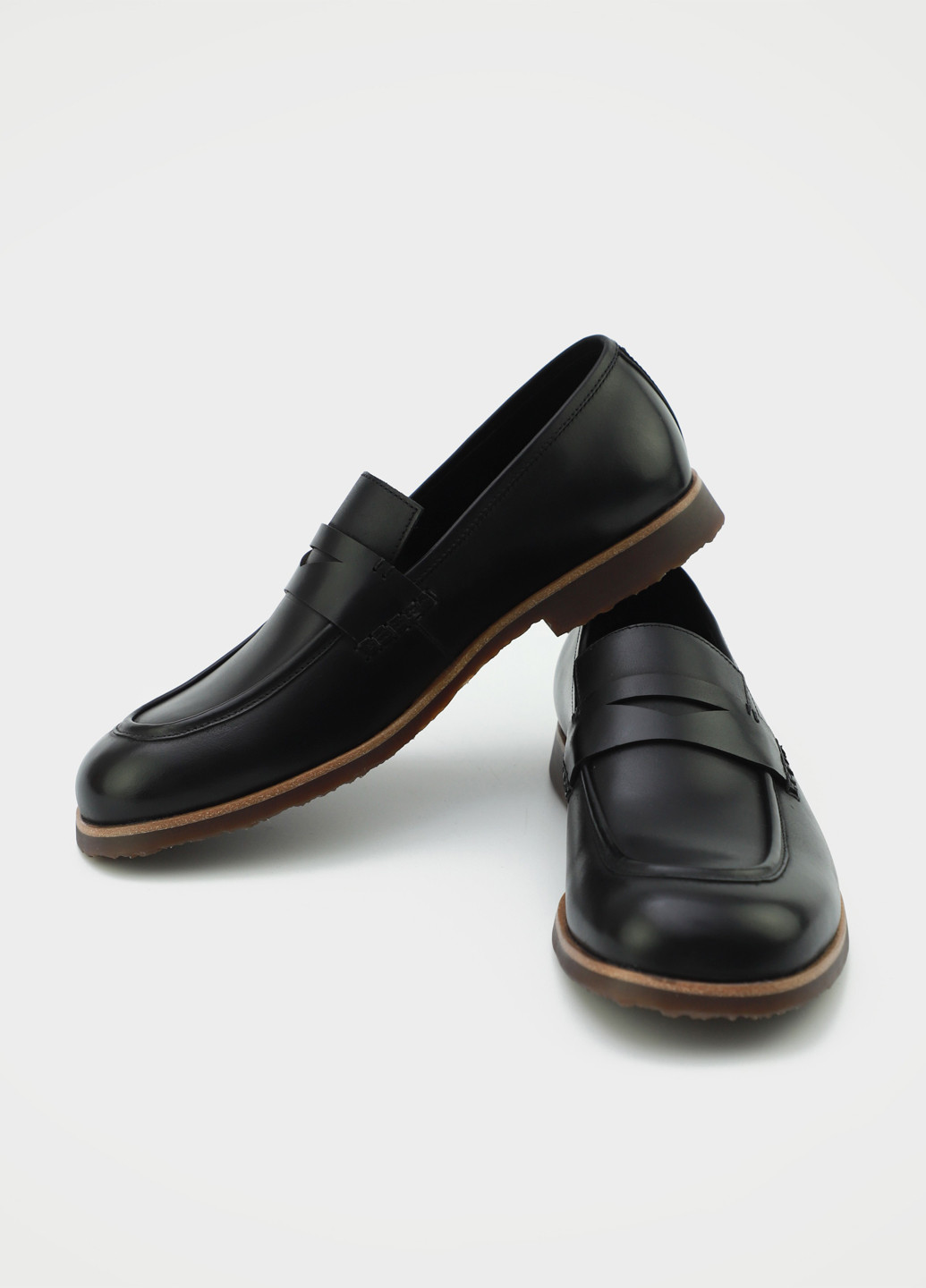 Черные кэжуал туфли Respect без шнурков