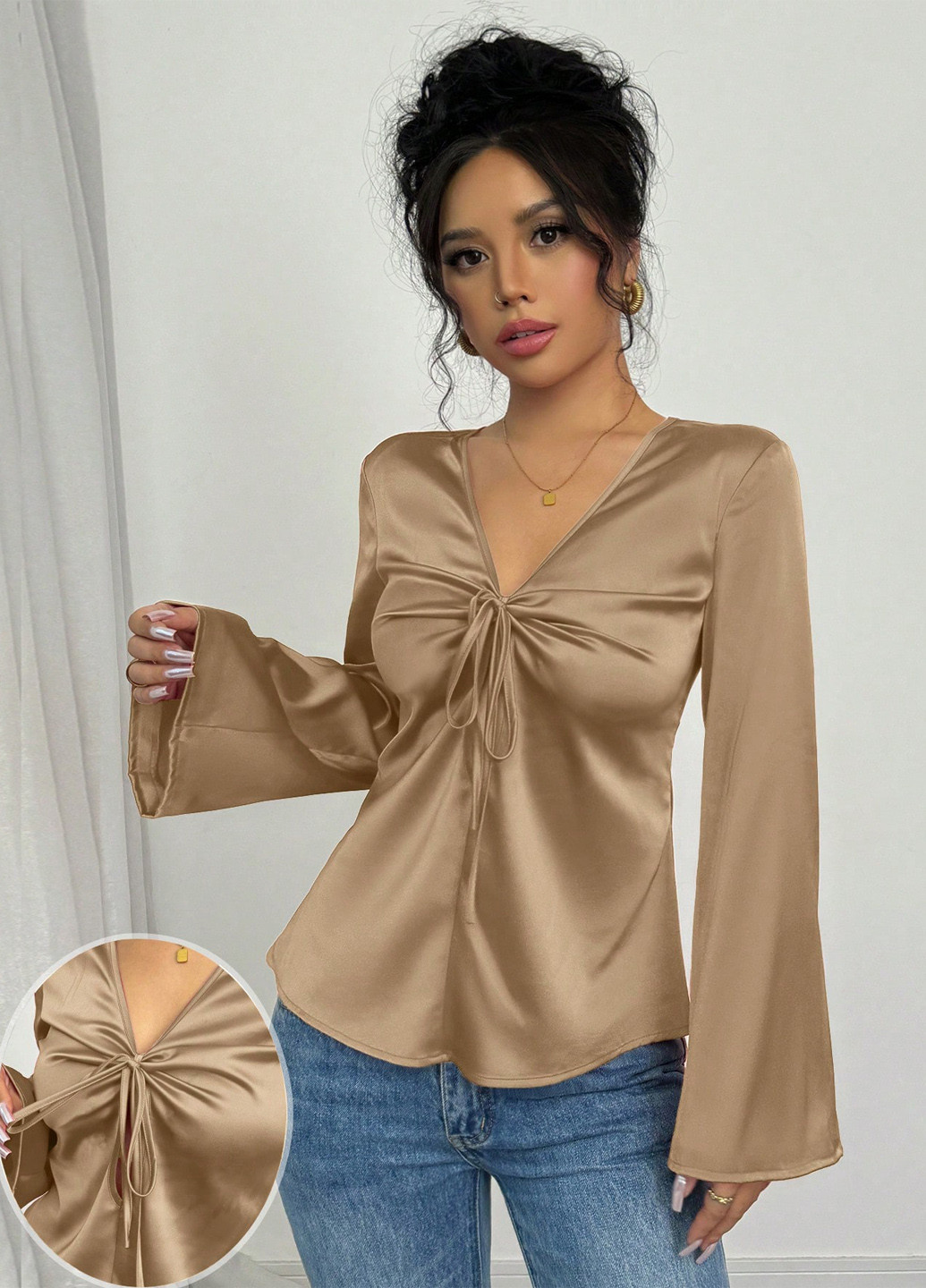 Бежева блуза SHEIN