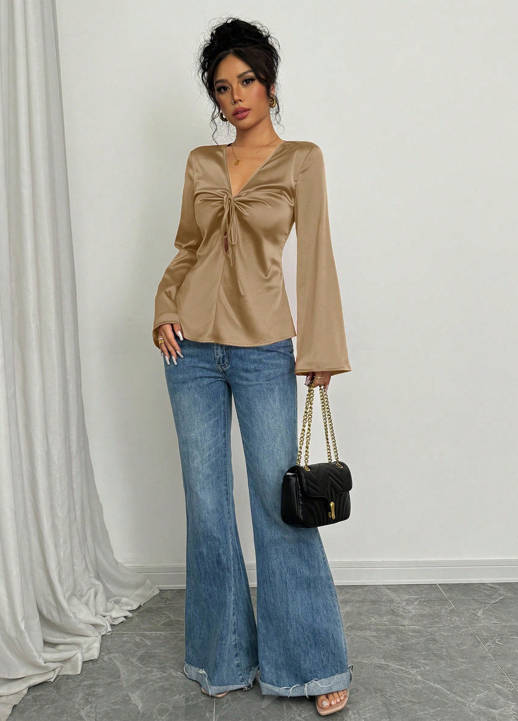 Бежева блуза SHEIN