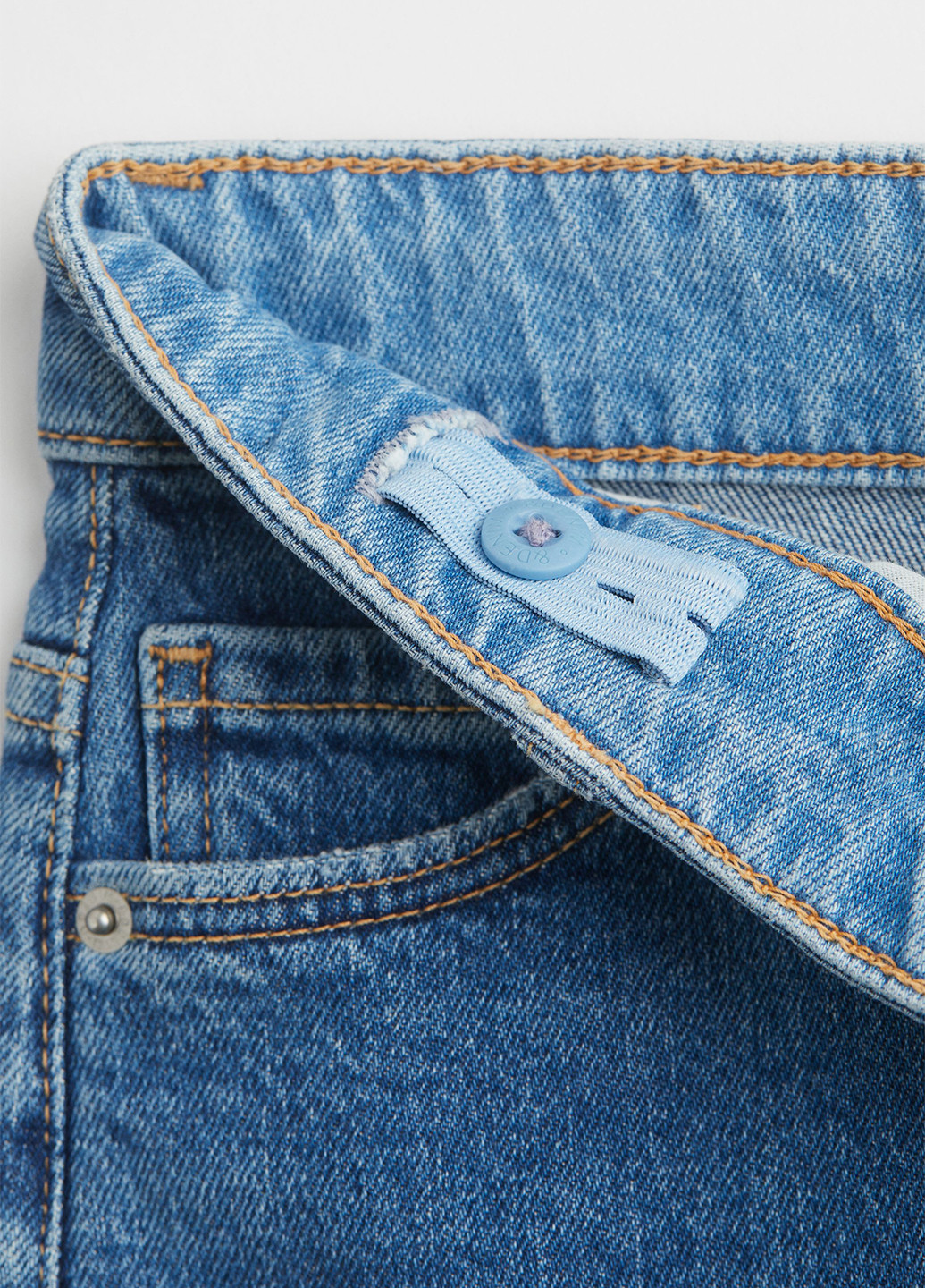 Комбинированные демисезонные прямые джинсы H&M