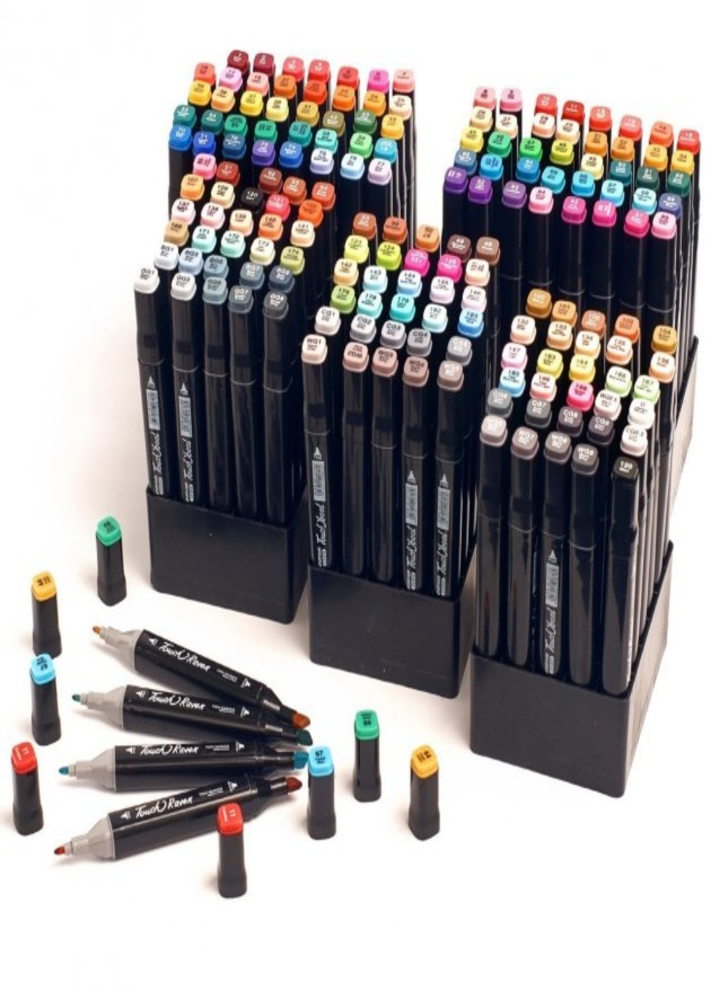 Набор двухсторонних маркеров Bage для скетчинга на спиртовой основе 264 шт. Разноцветные Touch (253557885)