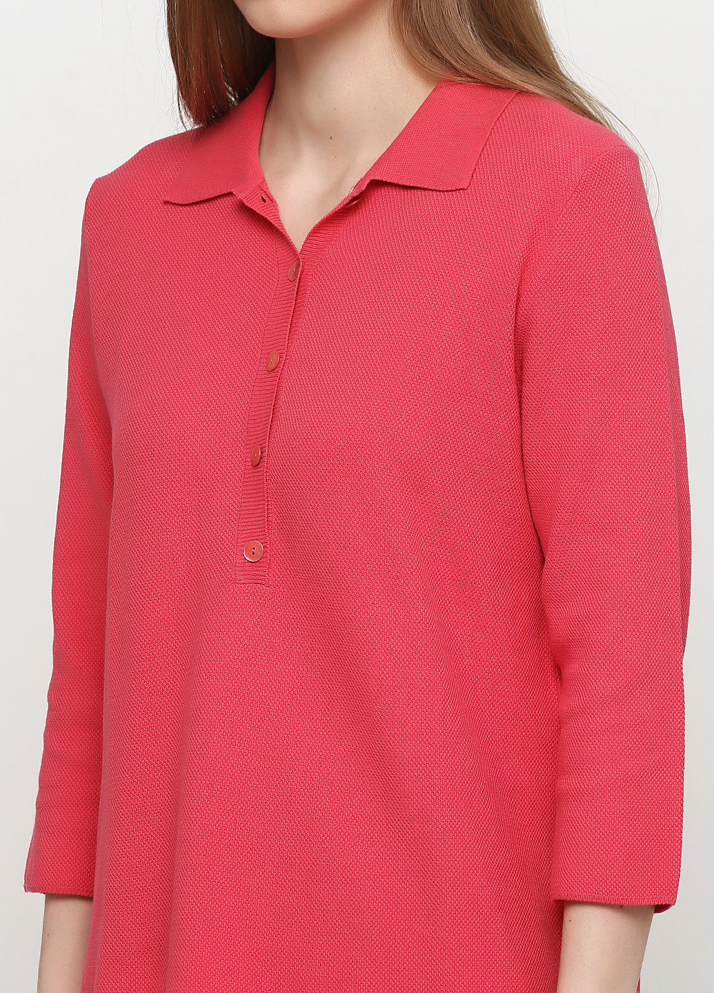 Розовая женская футболка-поло United Colors of Benetton однотонная