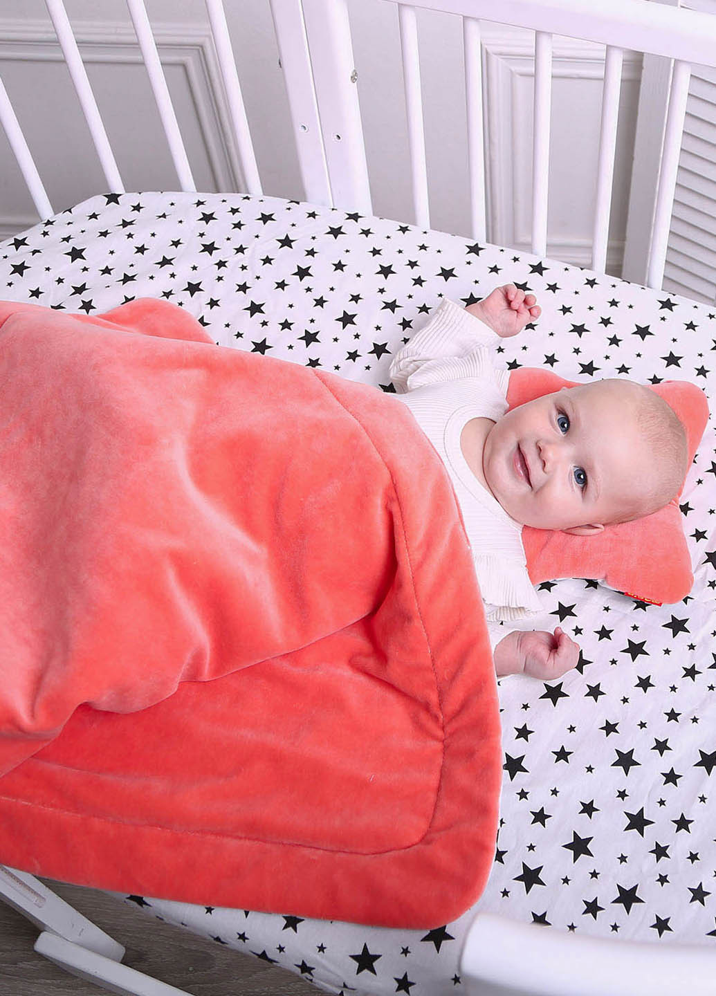 Белый демисезонный набор bed set newborn (розовый): подушка, одеяло, простынь мс 110512-07 Macik