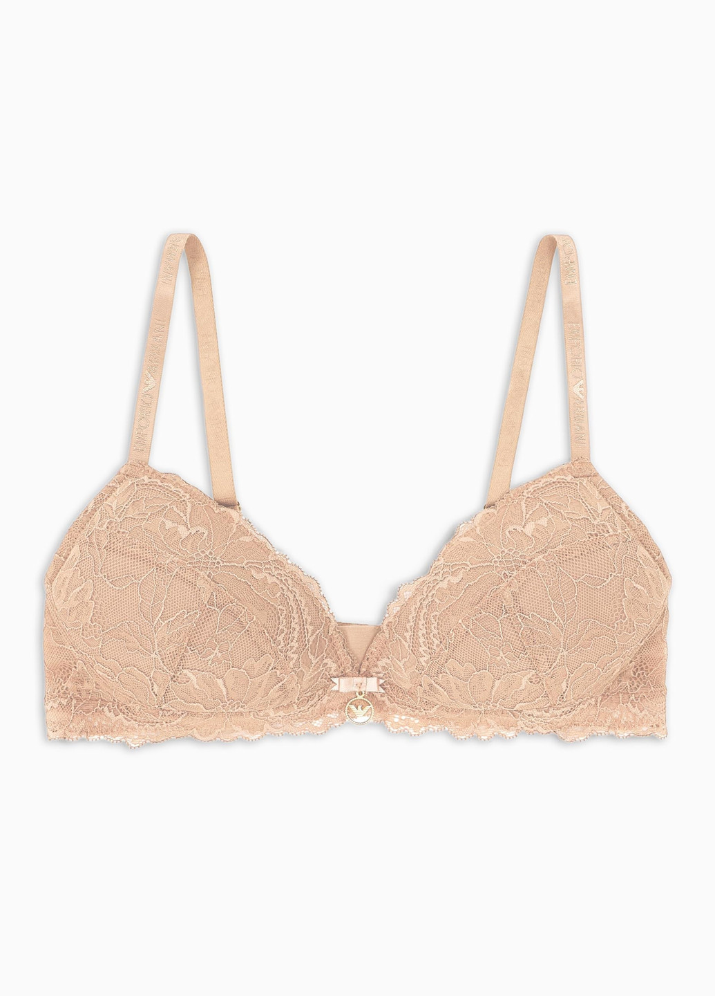 Бежевий бралетт бюстгальтер Emporio Armani без кісточок поліамід