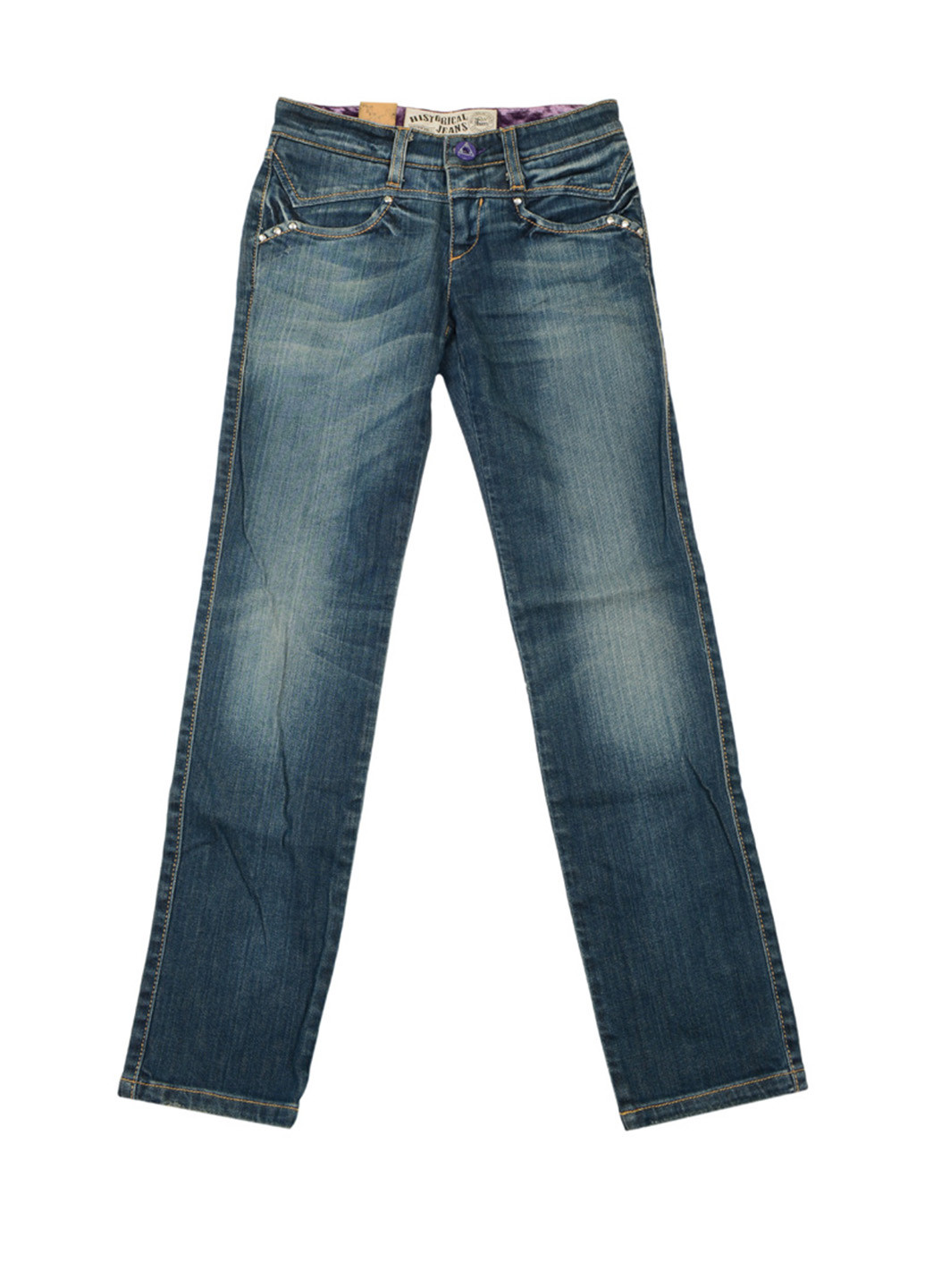 Синие демисезонные прямые джинсы Roy Rogers