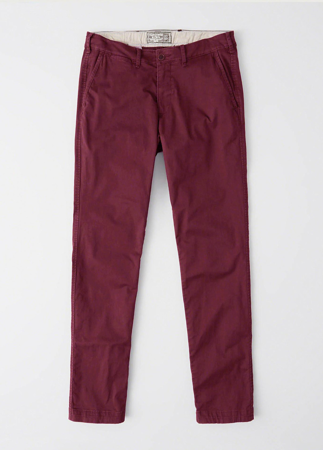 Бордовые кэжуал демисезонные брюки Abercrombie & Fitch