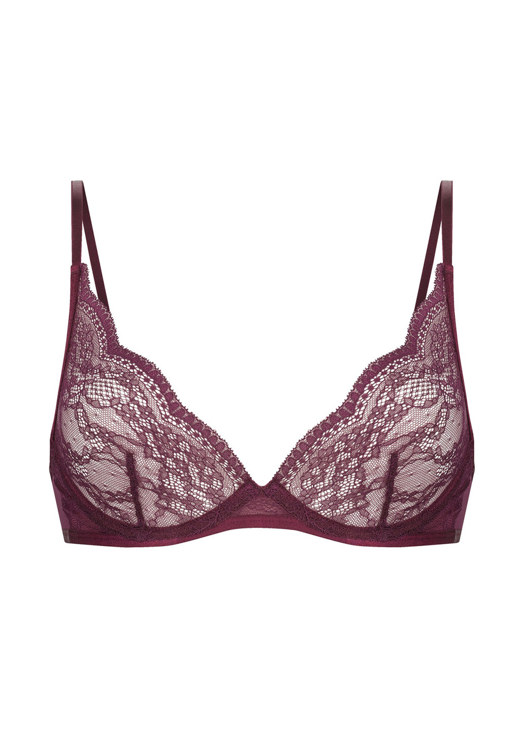 Бордовый бюстгальтер Hunkemoller с косточками полиамид