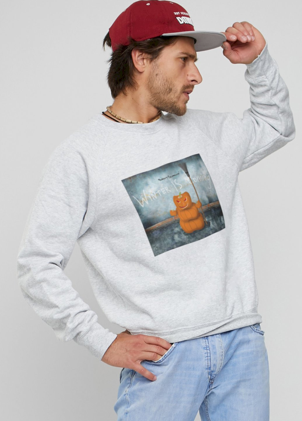 Серый свитшот мужской YAPPI (198688922)