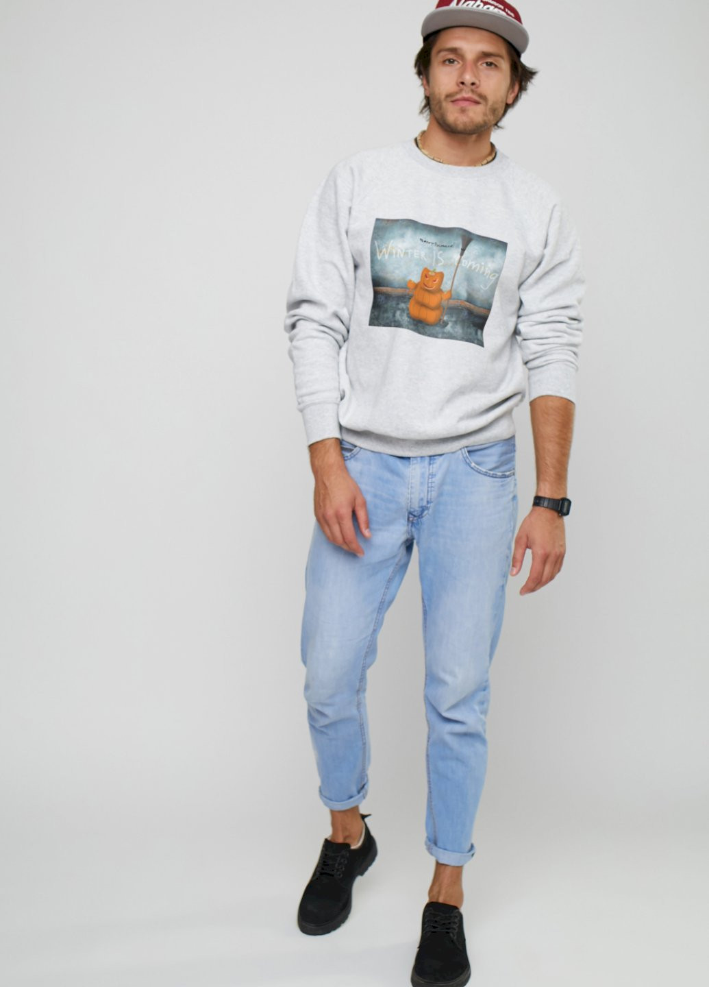 Серый свитшот мужской YAPPI (198688922)