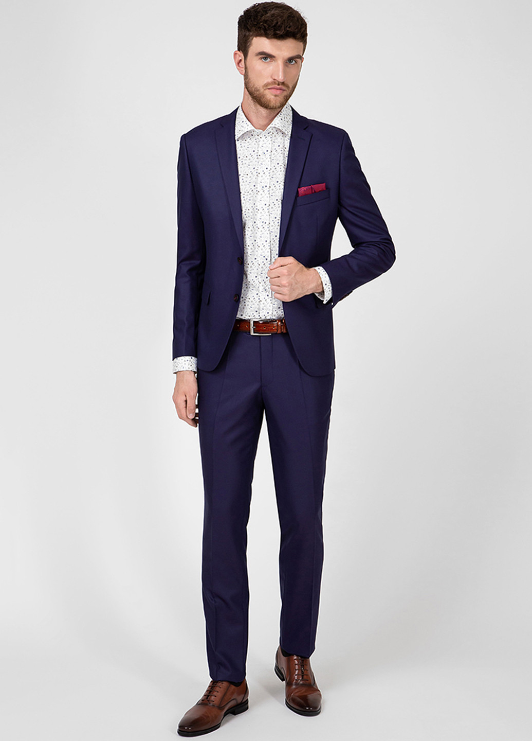 Фіолетовий демісезонний костюм (піджак, брюки) брючний NAVI