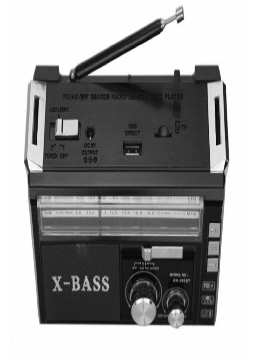 Радиоприемник RX-381 USB+SD Черный Golon (253934606)