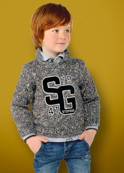 Серый зимний свитер для мальчика (4312) Mayoral