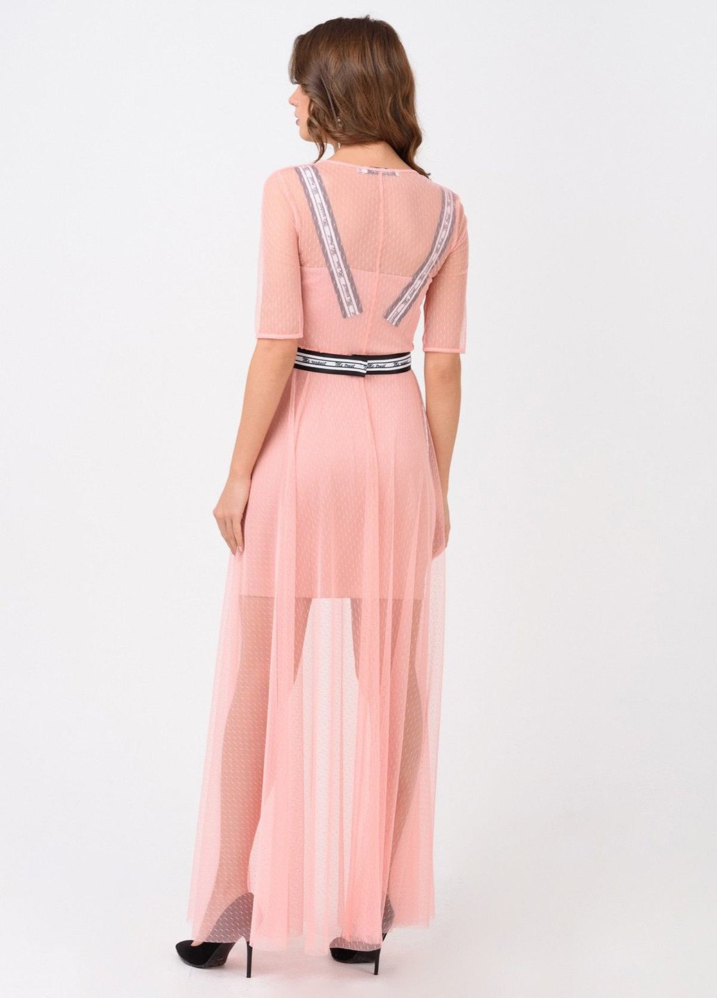 Светло-розовое вечернее платье RicaMare однотонное